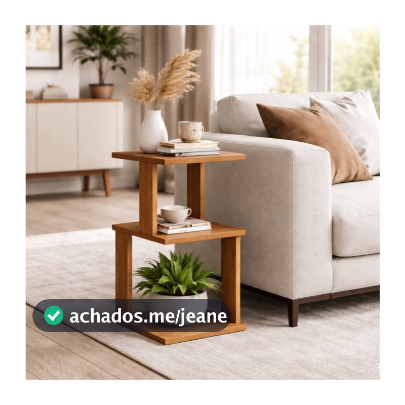 Mesa Lateral  Canto De Sofá Mesinha Apoio Aparador Sala Cabeceira Quarto Moderno Luxo