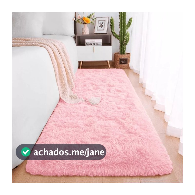 Tapete Passadeira Vários Tamanhos Corredor Quarto Sala Beira de Cama Felpudo Peludo
