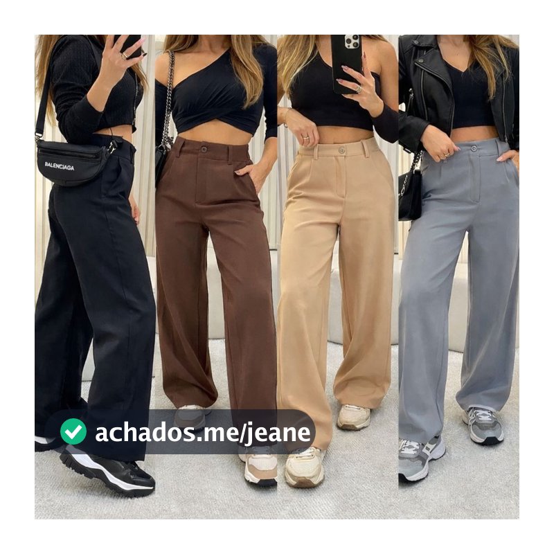 Calça Pantalona Alfaiataria Premium Com Bolso PROMOÇÃO ENVIO ENVIO IMEDIATO