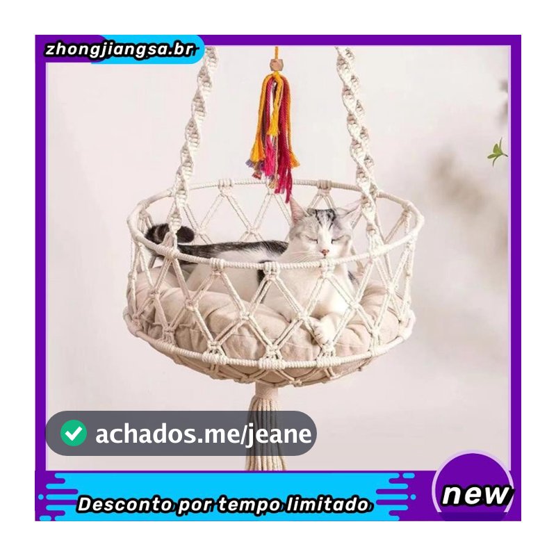 QING Ninho De Gato Pendurado Cesta Pet Netted Balanço Cama Tecido Rede Confortável Dormir