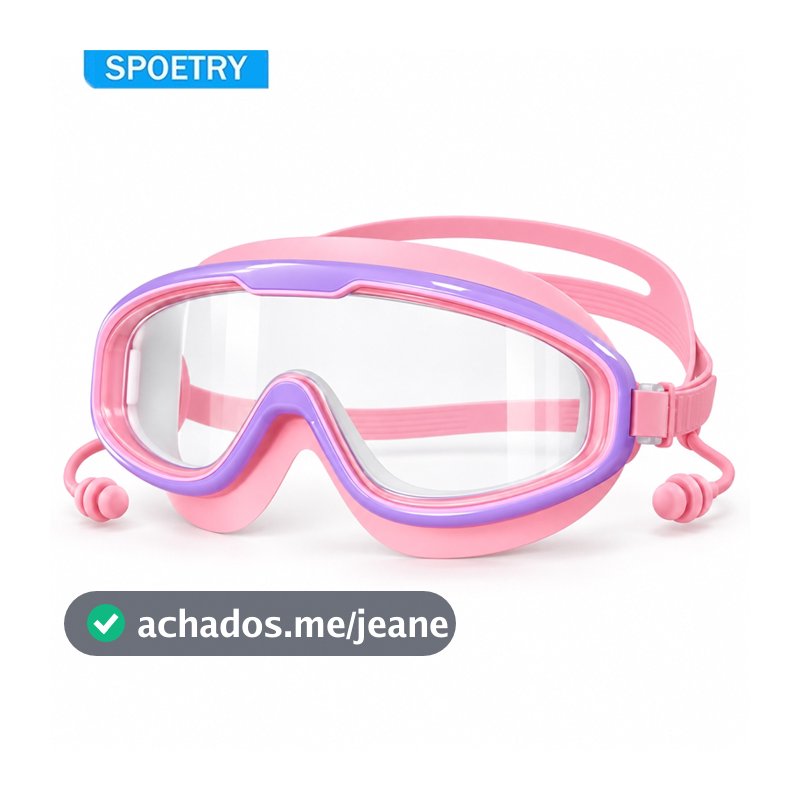 SPOETRY  Óculos De Natação Para Crianças Antiembaçante Óculos Natação Infantil Com Protetor Auricular HD Óculos Natação