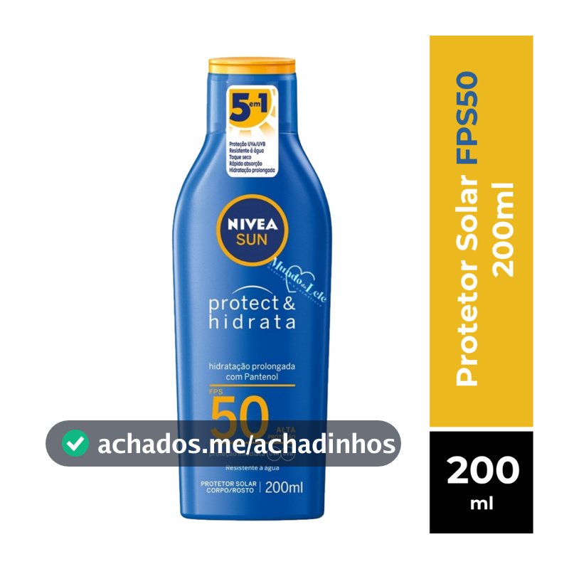 Protetor Solar Nivea Sun Protect & Hidrata Fps50 200ml