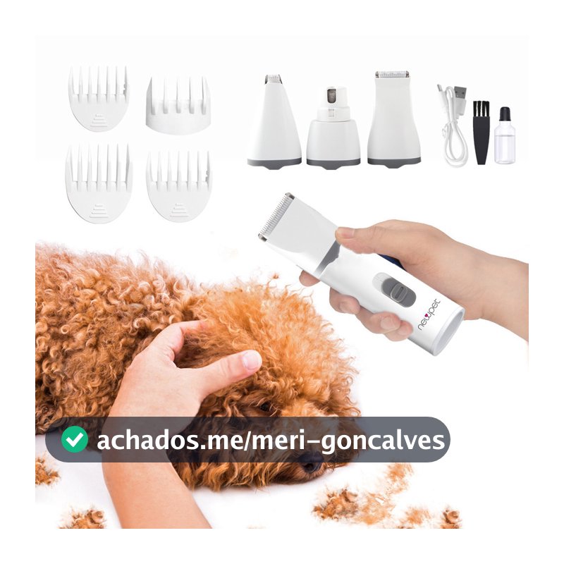 4 em 1 Conjunto de aparador de corte de cabelo para cães e gatos aparador de pêlos para patas de animais