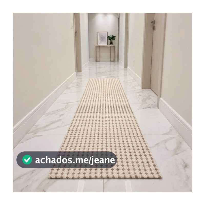 Tapete Passadeira Boho Andaraí Capuccino Tear Decorativo 3m X 70cm Algodão
