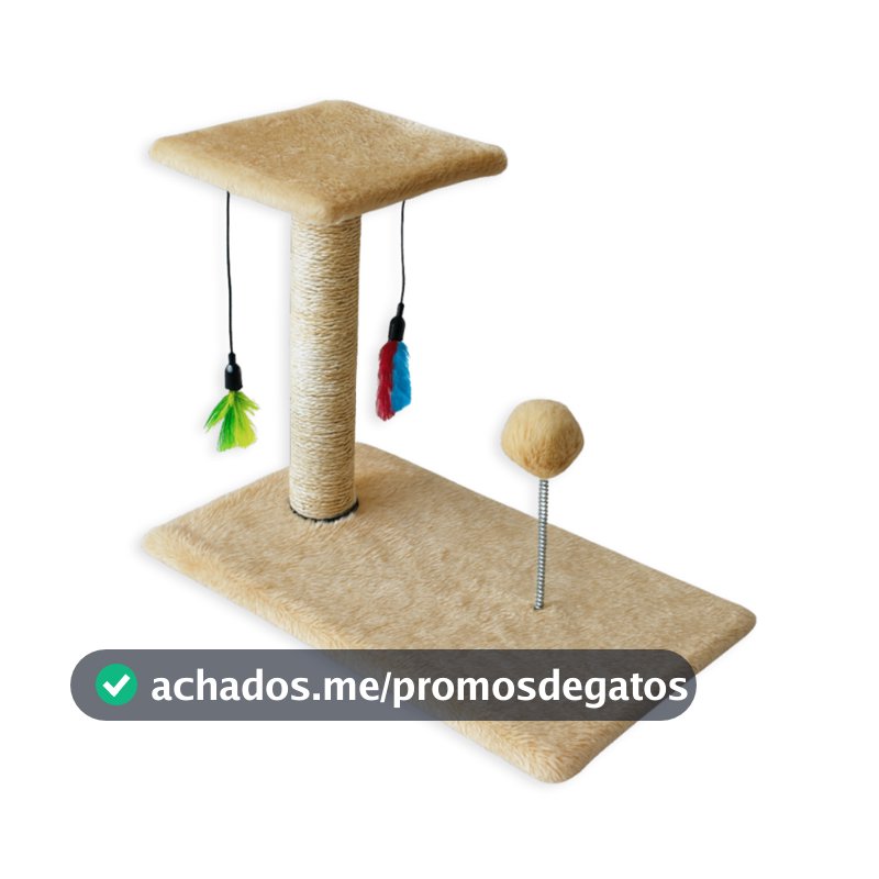 Arranhador Para Gatos Poste Brinquedo Bolinha Interativo