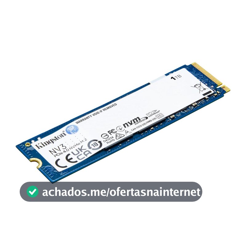 SSD Kingston NV3 M.2 2280 NVMe SSD | PCIe 4.0 Gen 4x4 | Até 6000 MB/s