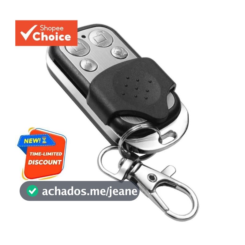 Controle Remoto Universal 433 Mhz Compatível Com Porta De Garagem 4 Botões