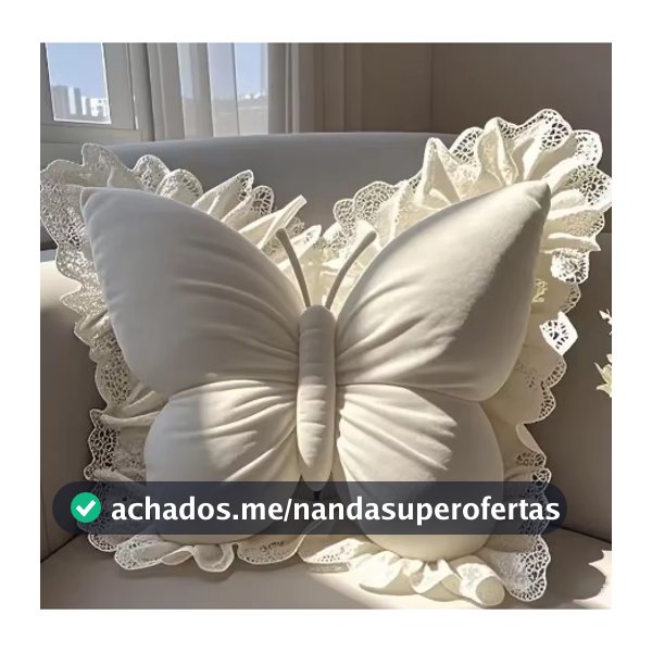 Almofada Borboleta Luxo Decorativa Macia para Sofá e Cama