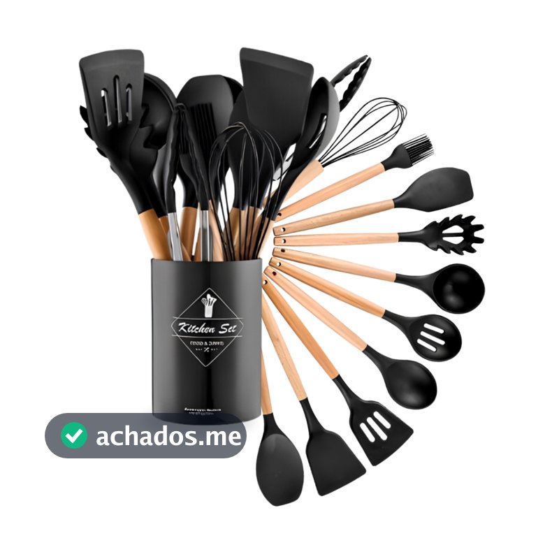 Utensílios Silicone Cozinha Antiaderente Fácil Limpeza Alta Resistência