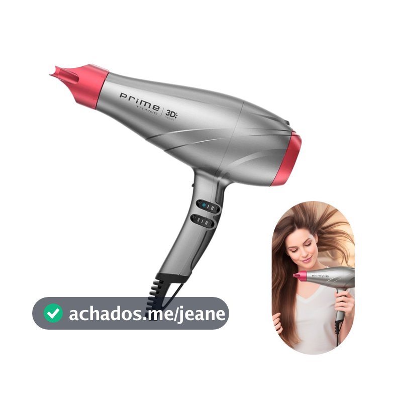 Secador de Cabelo Prime Titanio Gama 2300w, Potente, Profissional, cabo 3m, Forte, 220V