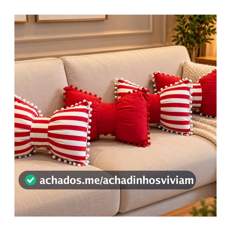 Almofadas Retangular Laço Natal Decoração Super Elegante