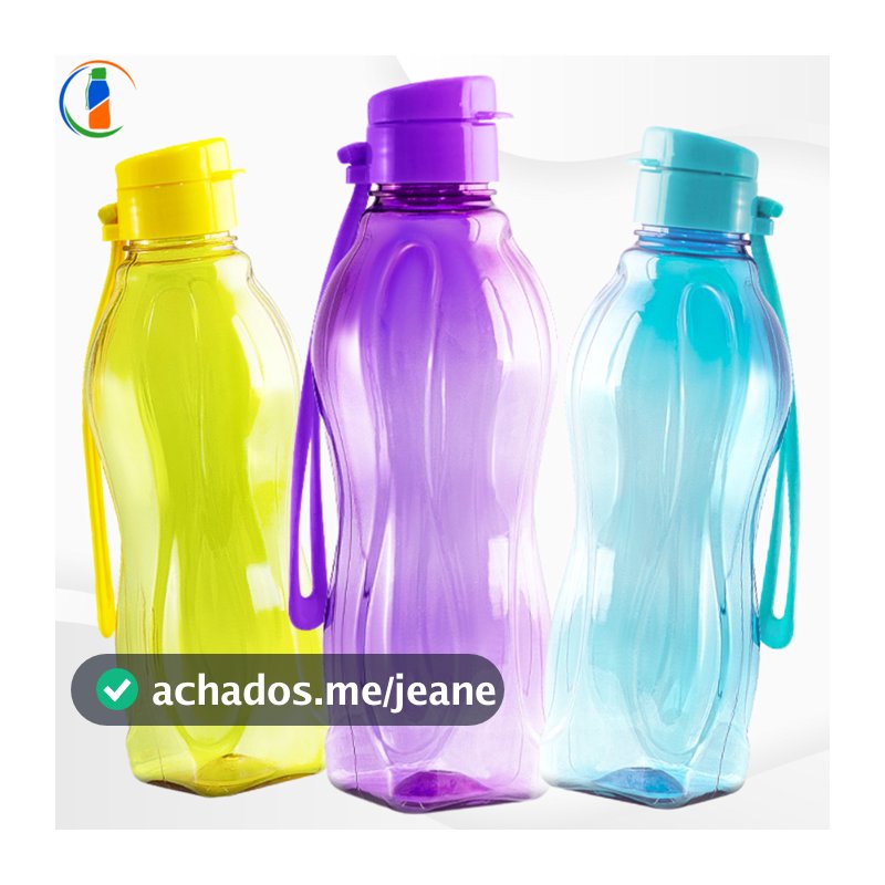 Kit 3 Garrafas Squeeze 600ml - Ideal para a Escola, Academia e o dia a dia - Envio Imediato