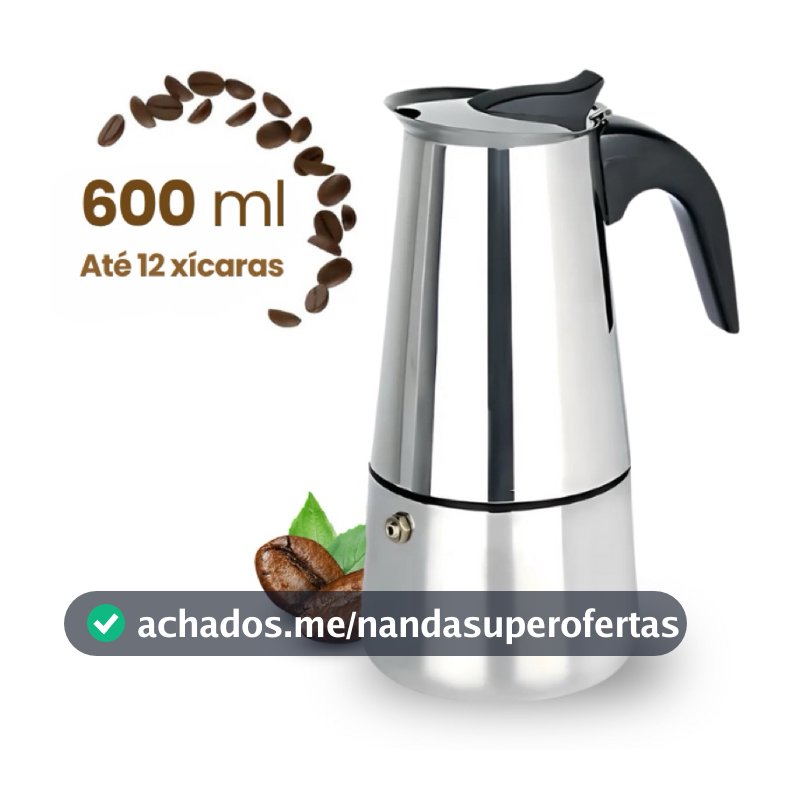 Cafeteira Italiana Aço Inox 4/6/9/12 Xícaras Café Expresso