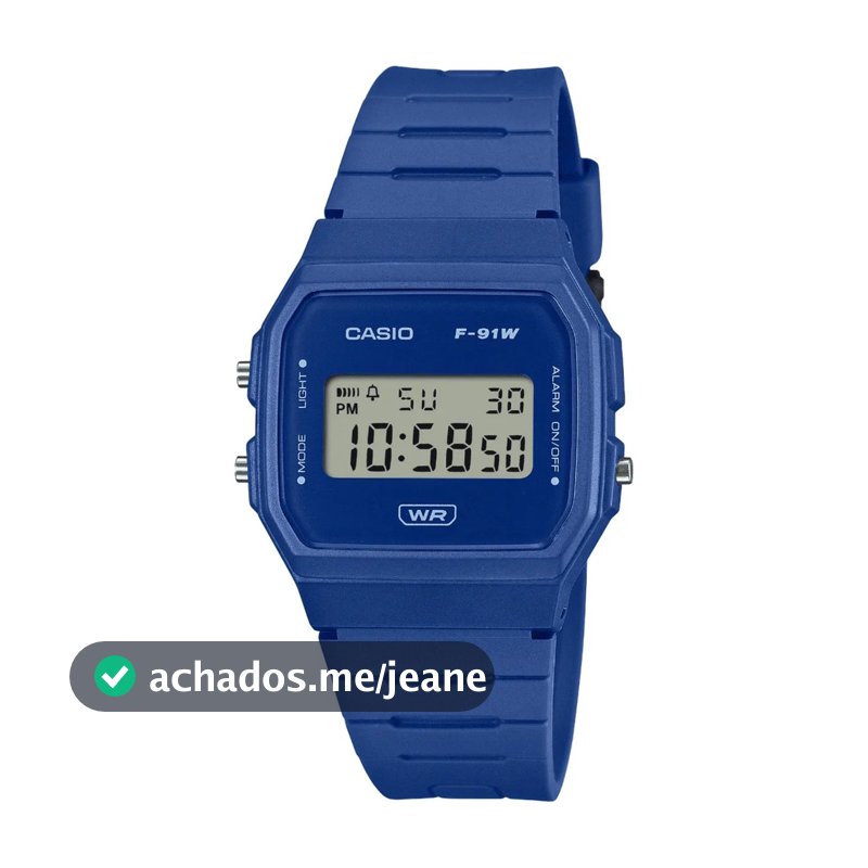 Relógio Casio Unissex Digital F-91WB-2A1DF