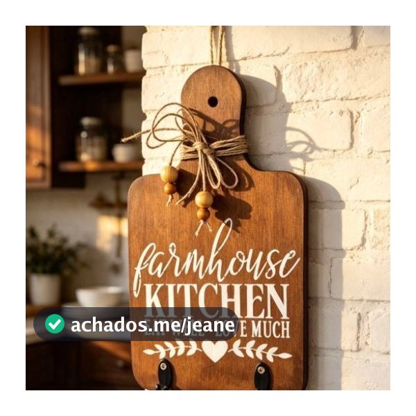 Placa Decorativa Farmhouse Tábua Rústica Welcome Cozinha