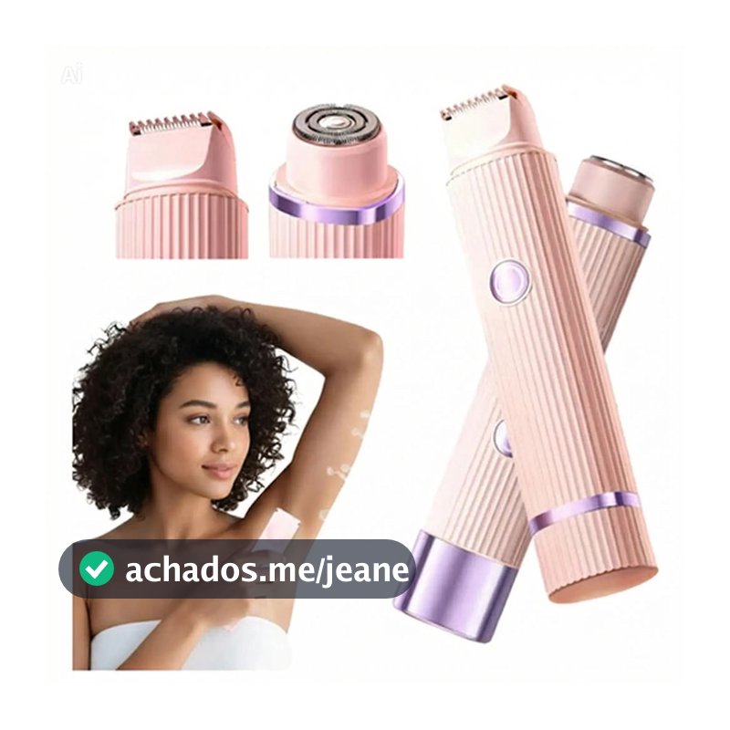Depilador elétrico com navalha dupla cuidado e delicadeza com sua pele, Recarregável com Tecnologia avançada Indolor.