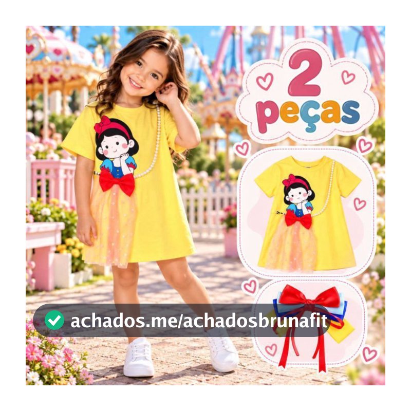 Vestido Menina Infantil Princesas – Código 5245 2 anos ao 7 anos