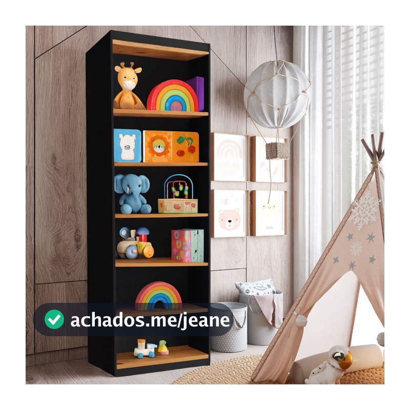 ENVIO FULL Estante livreiro organizador multiuso multifuncional prateleiras 6 nichos Gold Cores