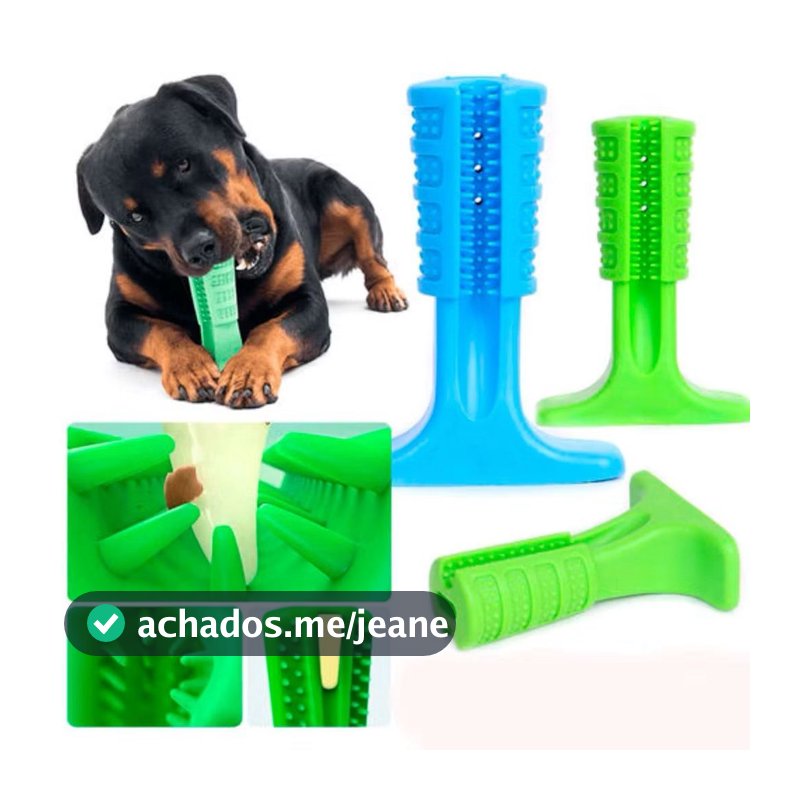 Escova Dente Pet Limpadora Mordedor Massageador Cachorro Cão Remove Tártaro P Colorido Ração