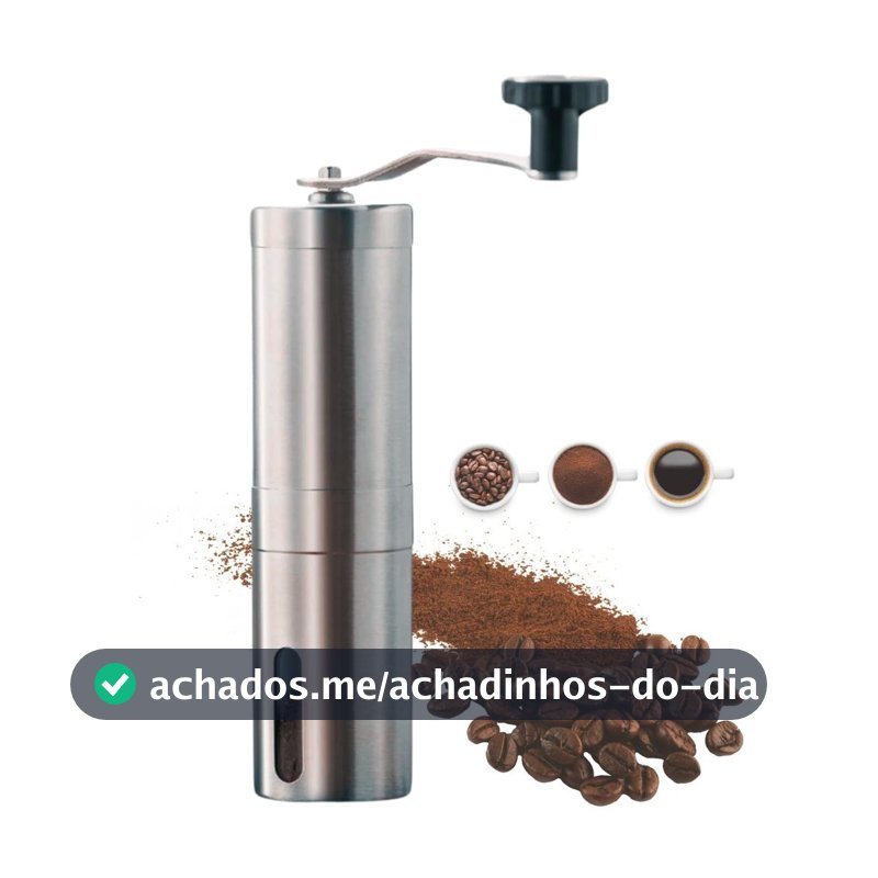 Moedor Manual de Café Temperos Inox Portátil Cerâmica