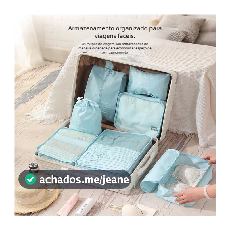 Peças Bolsa Organizadora Completa Para Mala e Viagem