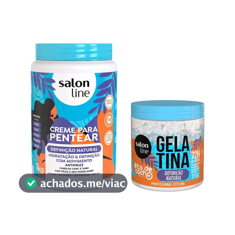 Kit Definição Natural com Creme para Pentear e Gelatina #todecacho