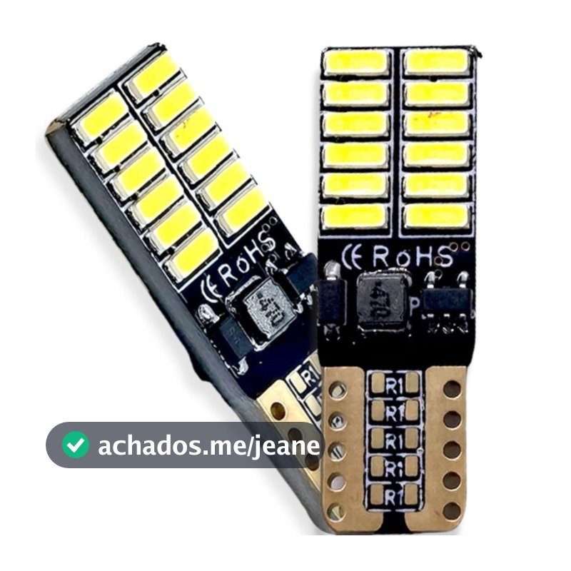 2/4 x Lâmpadas T10 cambus Pingo Led Com Canceller Canbus T10 24 12v Leds Smd