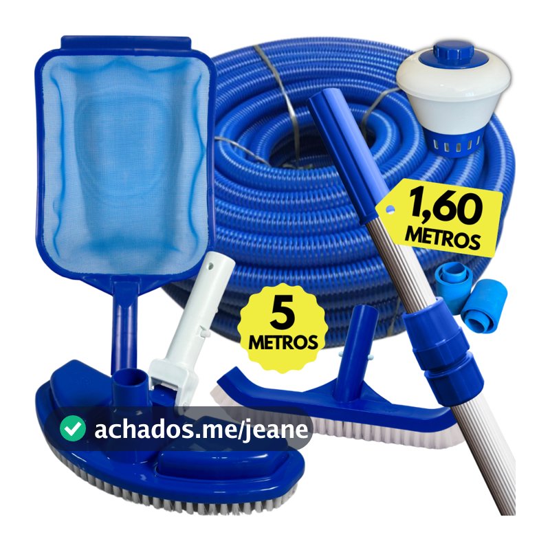 Kit Limpeza Para Piscina Inflavel Desmontavel Acessorios Produtos Aspirador