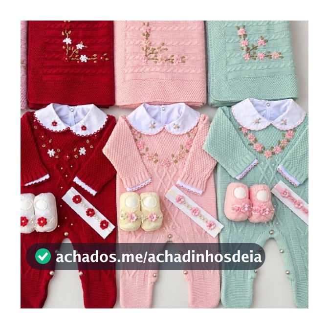 Saída de Maternidade Luxo Premium em Tricô Bordada à Mão - kit 5 peças 3 peças 2 peças | Roupa Bebê Recém-Nascido
