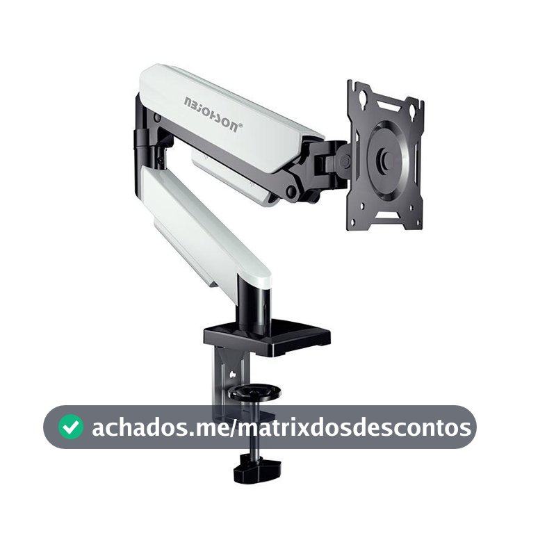 Suporte Articulado Para Monitor Nbjohson GS-MRZ05, 13 Pol a 32 Pol, Branco, NB-GS-MRZ05-WH