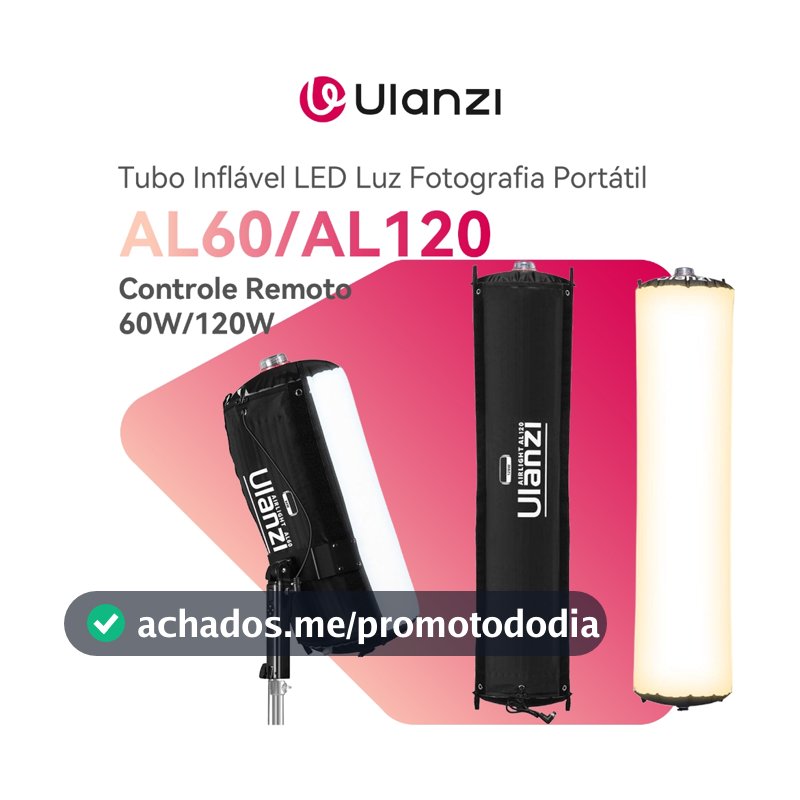 ULANZI AL60/AL120 Tubo Inflável LED Luz 60W/120W Fotografia Portátil com Controle Remoto Bi-Color