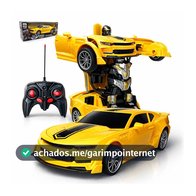 Carrinho Controle Remoto 2 em 1 Vira Robô Transformers Brinquedo