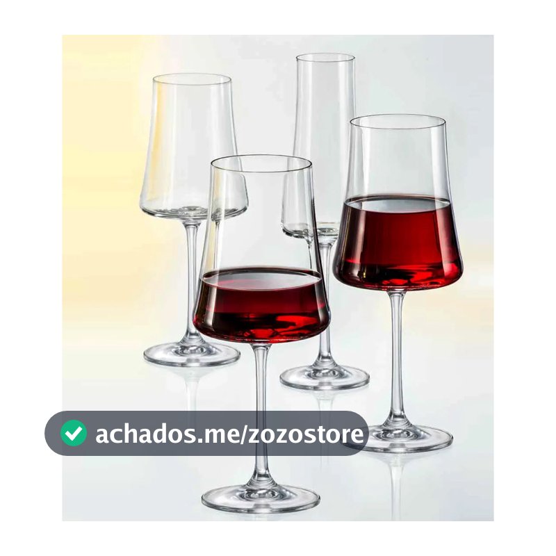 Jogo De Taças Para Água Em Cristal Xtra Com 6 Peças 460ml Bohemia