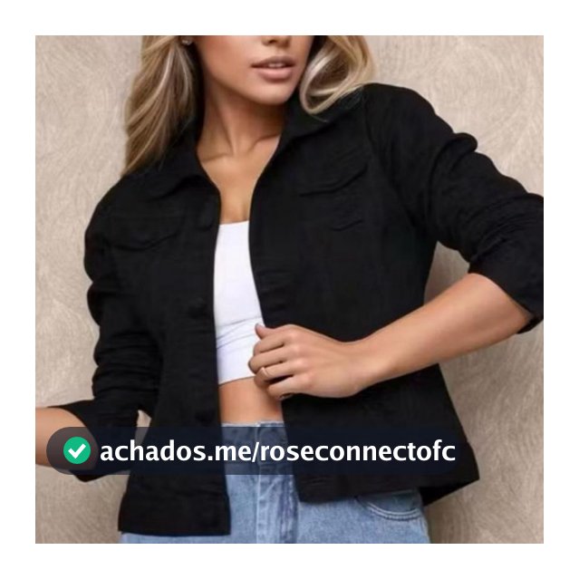 Jaqueta Sarja Jeans Básica Botões Encapado Moda Feminina Tendência Da Moda Novo