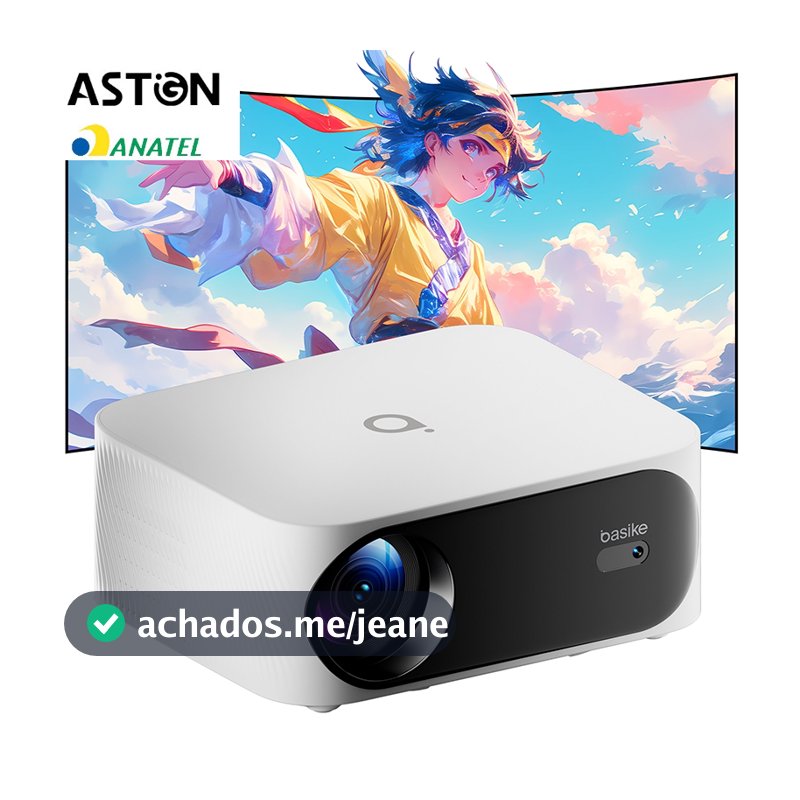 Astgn X Basike Projetor Full HD 1080p • Compacto • 20.000 lúmens • WiFi 6 + Auto-foco • Tela 180″