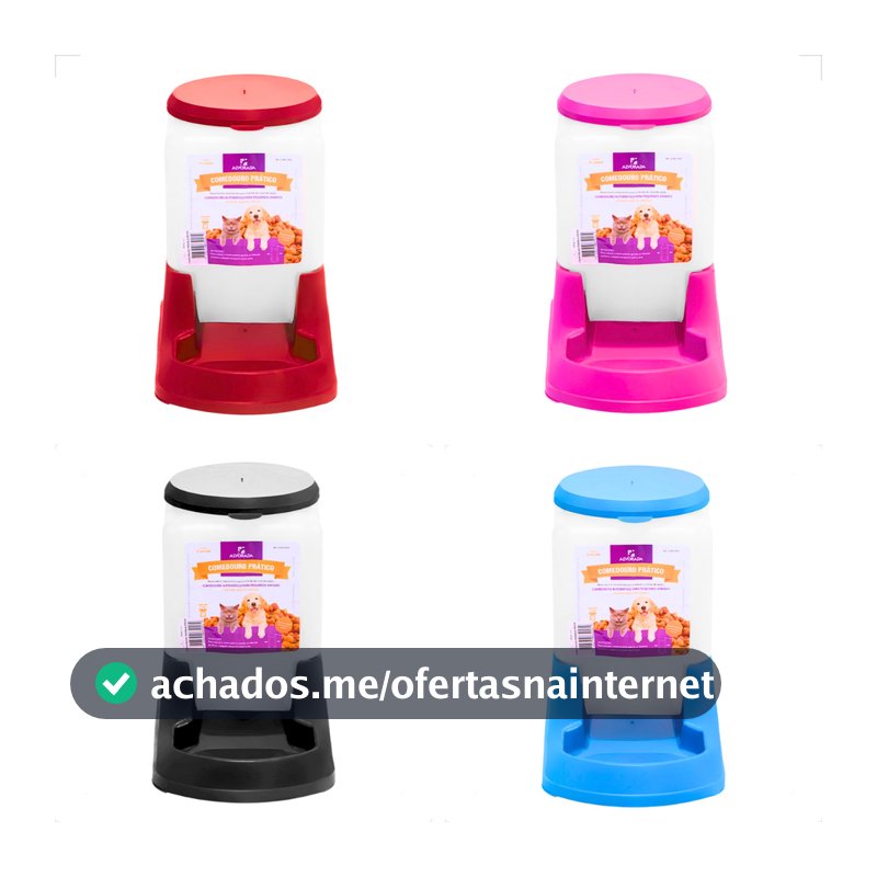 Comedouro 3 Litros Automatico Cachorro e Gato Prático - Alvorada