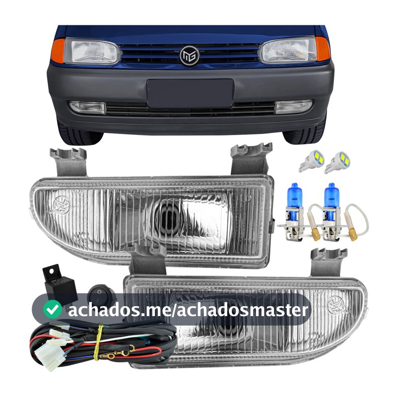 Kit Farol de Milha Vidro - Gol G2 bolinha, Parati, Saveiro - 1995 a 1999