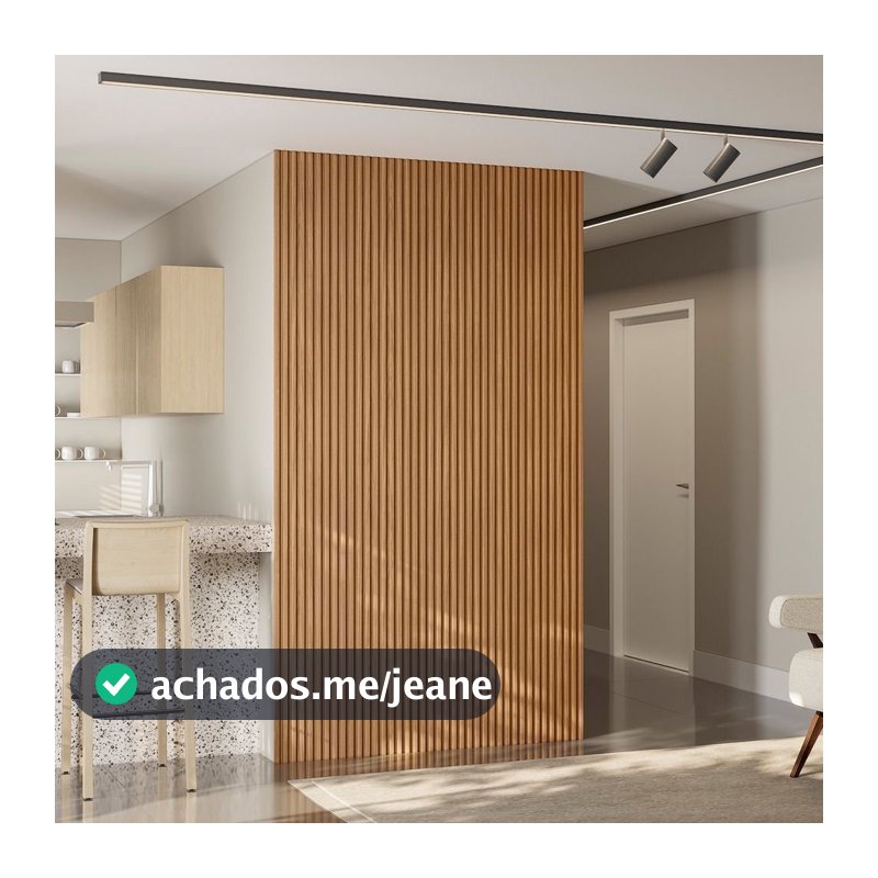 Painel Ripado Modular 2,50x1,41cm (3,53m²) Nature Fosco Marrom Linea Brasil 3.53