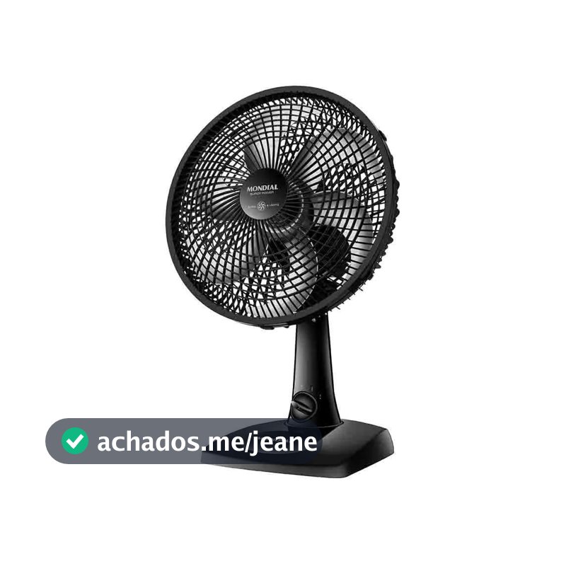 Ventilador de Mesa Mondial 6 Pás Super Power Preto VSP-30-B - 30cm 220V