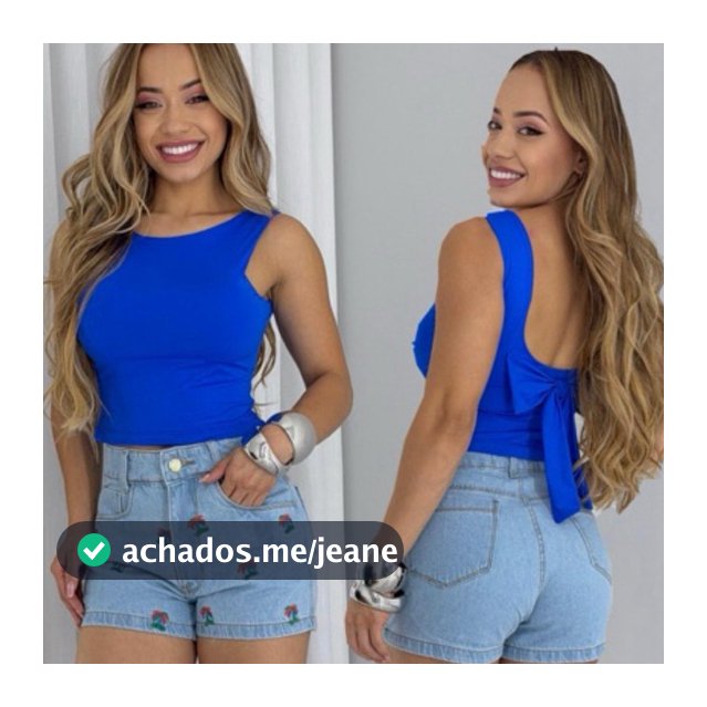 Cropped Blusinha feminina moda verão aberta nas costas,costas nua com detalhe de Laço frente única, com bojo no Suplex.