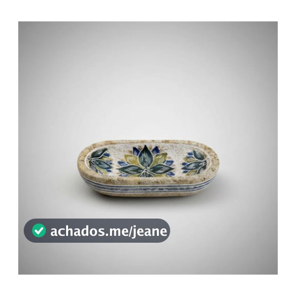 Saboneteira Bordada de Pedra Sabão MINAS ARTES Modelo Copa do Mundo BRASIL