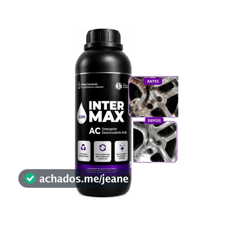 Desincrustante Ácido Intermax AC 1L Limpeza Pesada
