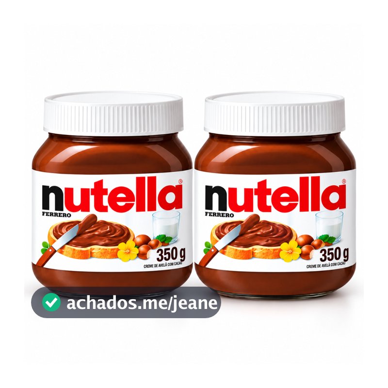 Kit Nutella 350g com 2 Potes - Creme de Avelã com Cacau - Total 700g