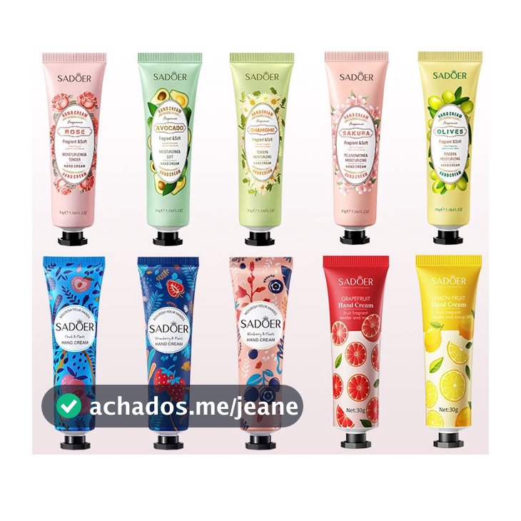 SADOER Creme De MãOs Hidratante Sabor Frutado Beleza Cuidados