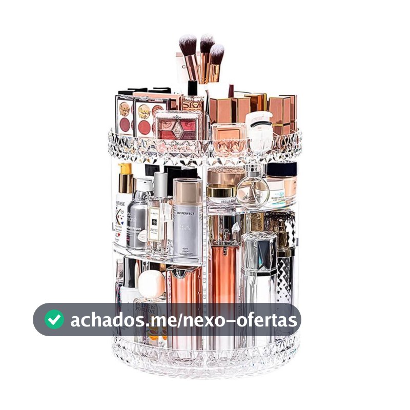 Organizador De Cosmético Maquiagem Acrílico Giratório 360º