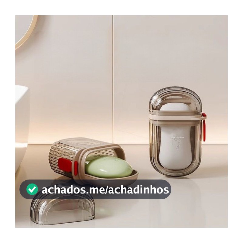 Saboneteira De Viagem Portátil Com Tampa Selada E Dreno Kit Higiene Para Academia Pronta Entrega