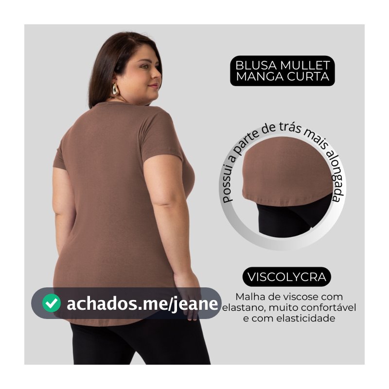 Blusa Feminina Plus Size Comprida Atrás Tampa Bumbum Moda Casual Fitness Academia Treino Confortável