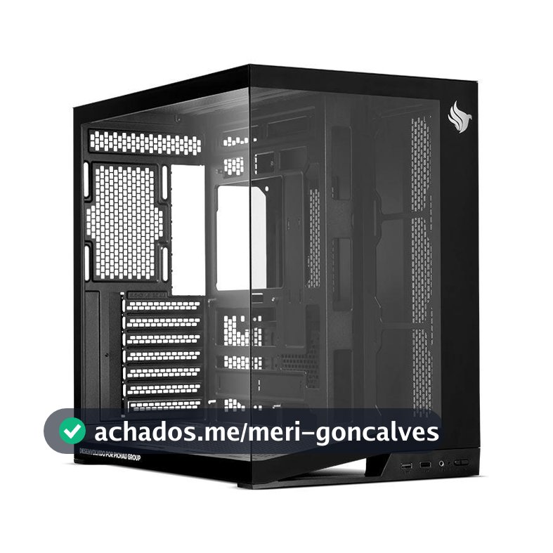 Gabinete Gamer Pichau Osiris PRO, Mid-Tower, Lateral de Vidro, Preto, PG-OSIP-BK