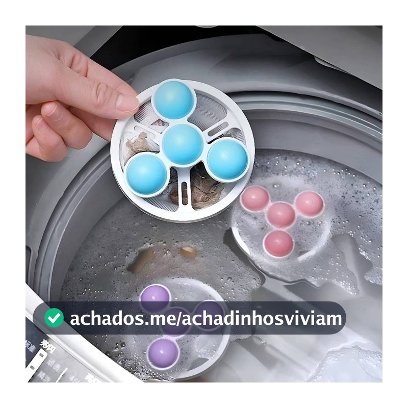 Filtro Coletor de Pelos Fiapos e Cabelos Para Máquina Lavar Roupa Saco Flutuante Resíduos de Lavagem Reutilizável