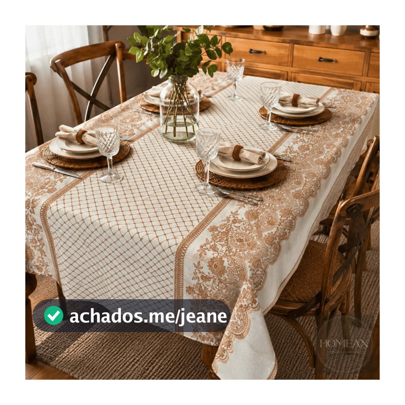 Toalha De Mesa Linhão 2,10 X 1,40 6 Lugares Premium Rustica